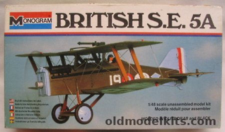 Monogram 1/48 British SE-5A - (ex Aurora), 5205 plastic model kit